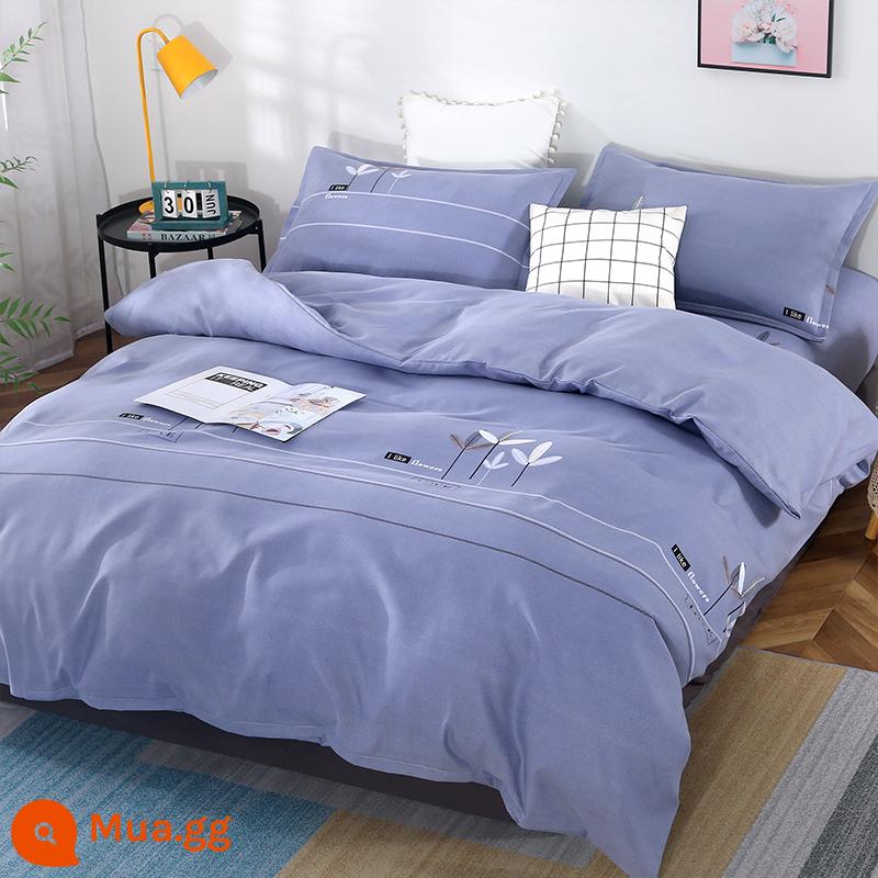 Cotton nguyên chất bốn mảnh 100 cotton chăn ga trải giường 4 ba mảnh ký túc xá sinh viên ga trải giường dày chăn ga gối mùa hè bốn mùa - cối xay gió