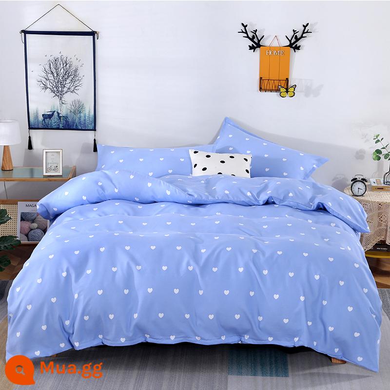 Cotton nguyên chất bốn mảnh 100 cotton chăn ga trải giường 4 ba mảnh ký túc xá sinh viên ga trải giường dày chăn ga gối mùa hè bốn mùa - hãy cẩn thận