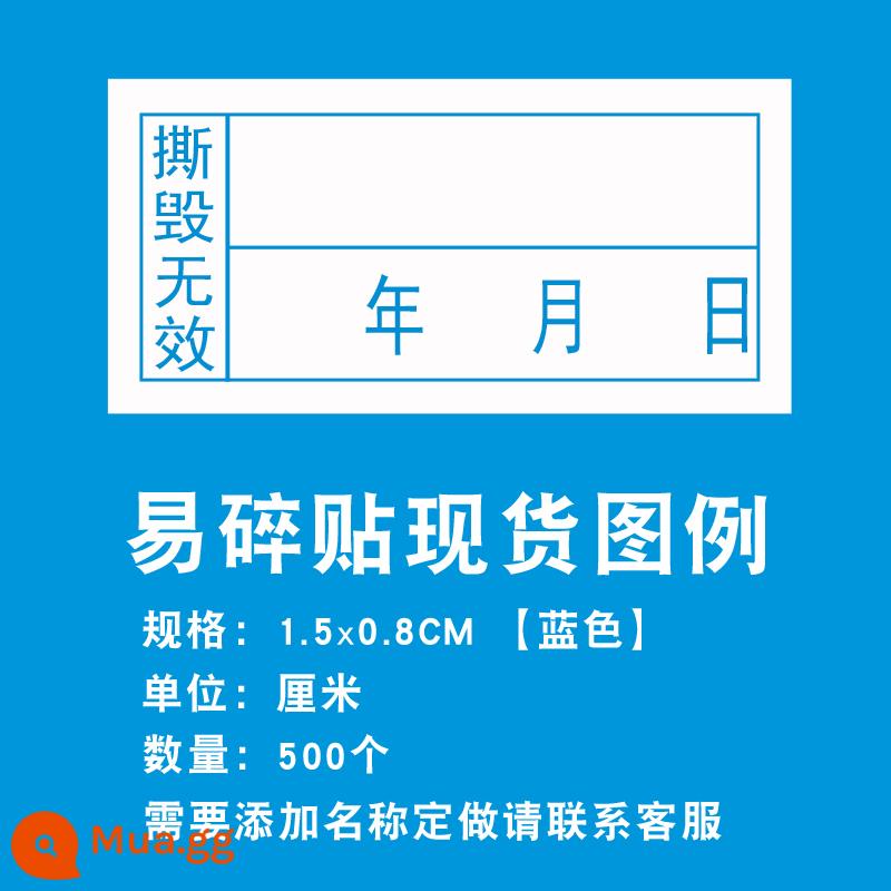 Xé các sản phẩm điện tử không hợp lệ và dễ dàng -to -crush Dayer Chất dán điện tử tùy chỉnh Nhãn chống keo không có keo tùy chỉnh giao hàng miễn phí vận chuyển miễn phí - Nhãn trống màu xanh tại chỗ 15*8 mm (500 miếng)