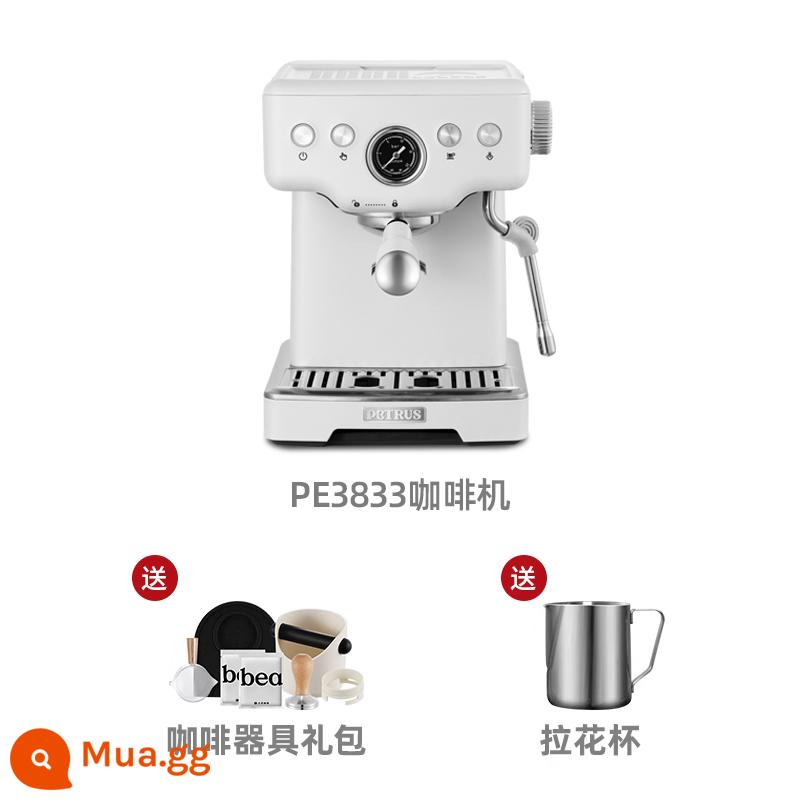 Baicui PE3690 Retro Máy Pha Cà Phê Gia Đình Nhỏ Hoàn Toàn Bán Tự Động Cà Phê Hạt Thương Mại Tươi Xay - màu xanh lợt