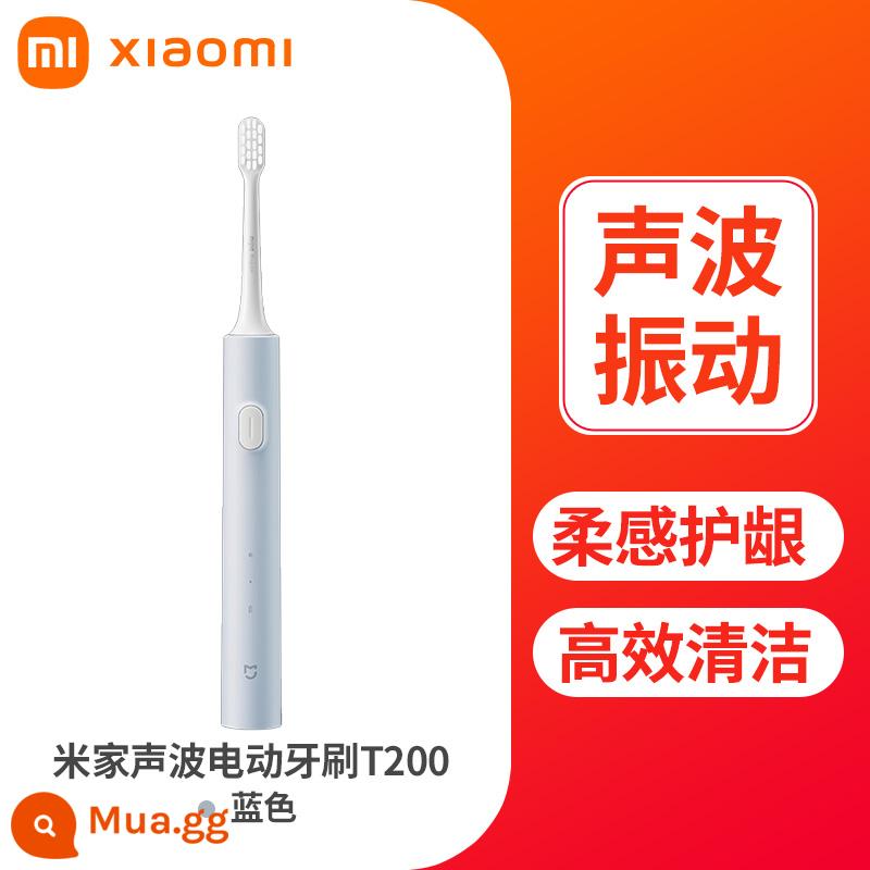 Bàn Chải Đánh Răng Điện Xiaomi Mijia Sonic T100 Bàn Chải Đánh Răng Có Thể Sạc Lại Chống Nước Thông Minh Gia Đình Dành Cho Học Sinh, Cặp Đôi Nam Nữ - Bàn chải đánh răng điện Mijia T200 Blue [Tiêu chuẩn chính thức]