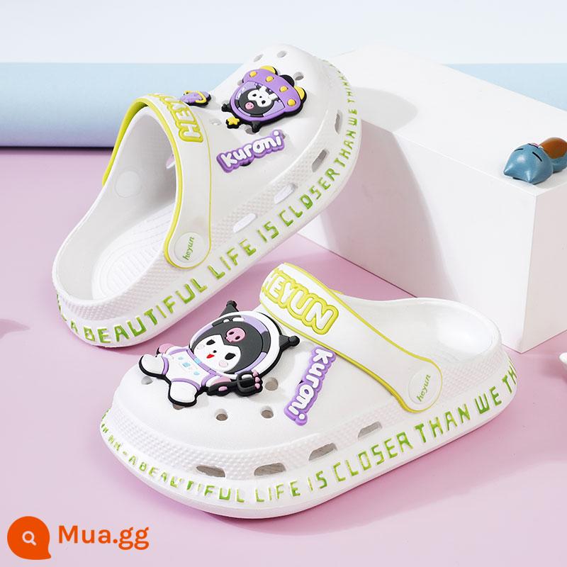 Giày có lỗ cho trẻ em abckids mùa hè cho bé gái đế mềm chống trượt Xăng đan dễ thương và dép đi trong nhà giày trẻ em giày đi biển cho bé - Culomi trắng