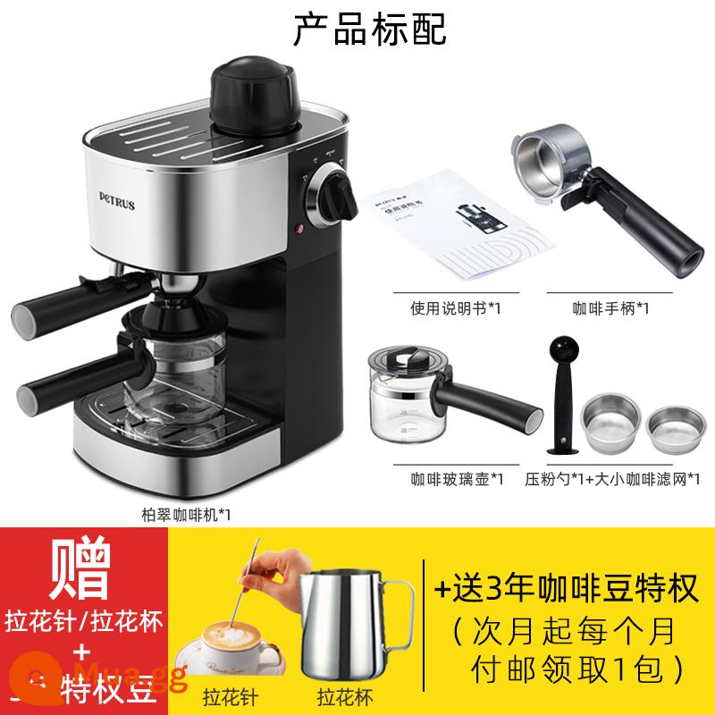 Bai Cui PE3180B Máy pha cà phê Ý Nội thất nồi nhỏ -Nấu ăn cho tất cả các hơi nước bán tự động để chống lại bọt sữa - Tiêu chuẩn