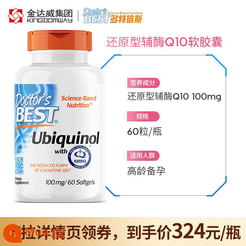 Jindawei Doctor's Best Coenzyme Q10 Chăm sóc sức khỏe cơ tim nhập khẩu từ Mỹ 100/200mg - [Bảo trì nâng cao | Dự phòng cho người trung niên và người già] Loại giảm 100mg*60 viên