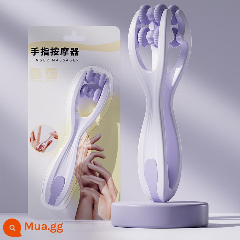 Ngón Tay Máy Mát Xa Tay Khớp Con Lăn Massage Tay Silicone Nhào Mỏng Chuột Truyện Tranh Tay Đa Năng Kẹp Tay - Màu tím [bao bì bìa cứng]