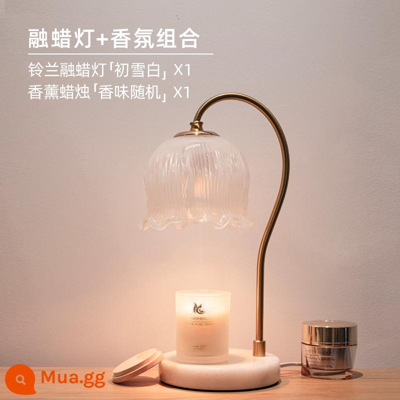 Lily of the Valley Đèn xông tinh dầu Flameless Đèn sáp nóng chảy Chân nến Đèn nến tan chảy Điều chỉnh nhiệt độ Đèn ngủ Quà tặng Giáng sinh cho bé gái - Sự kết hợp Bạch Tuyết + Hương liệu đầu tiên