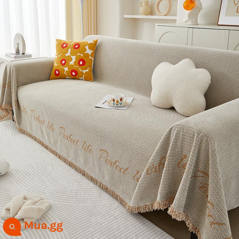 Chống mèo cào sofa khăn phủ đầy đủ đệm sofa bao gồm tất cả chống bụi bốn mùa phổ quát Bắc Âu ins vải che gió - Cà phê nhẹ hiện đại phương Tây