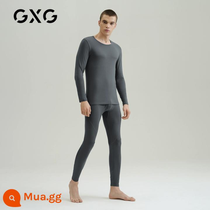 GXG Ole 21 tuổi quần lót nam quần áo ấm cotton de nhung sốt quần áo mùa thu vệ sinh quần phù hợp với đáy áo sơ mi mùa đông - Xanh đậm 1 (cổ tròn mỏng ấm áp)