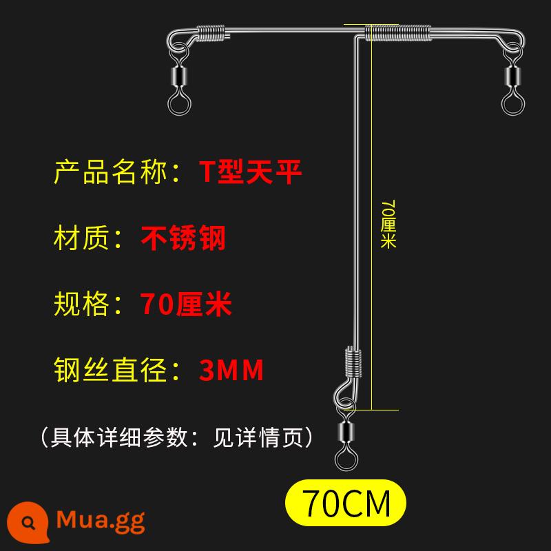 Câu cá heni mồi lồng phụ kiện câu cá biển - Cân bằng loại T 3.0 đậm-70CM (đơn)