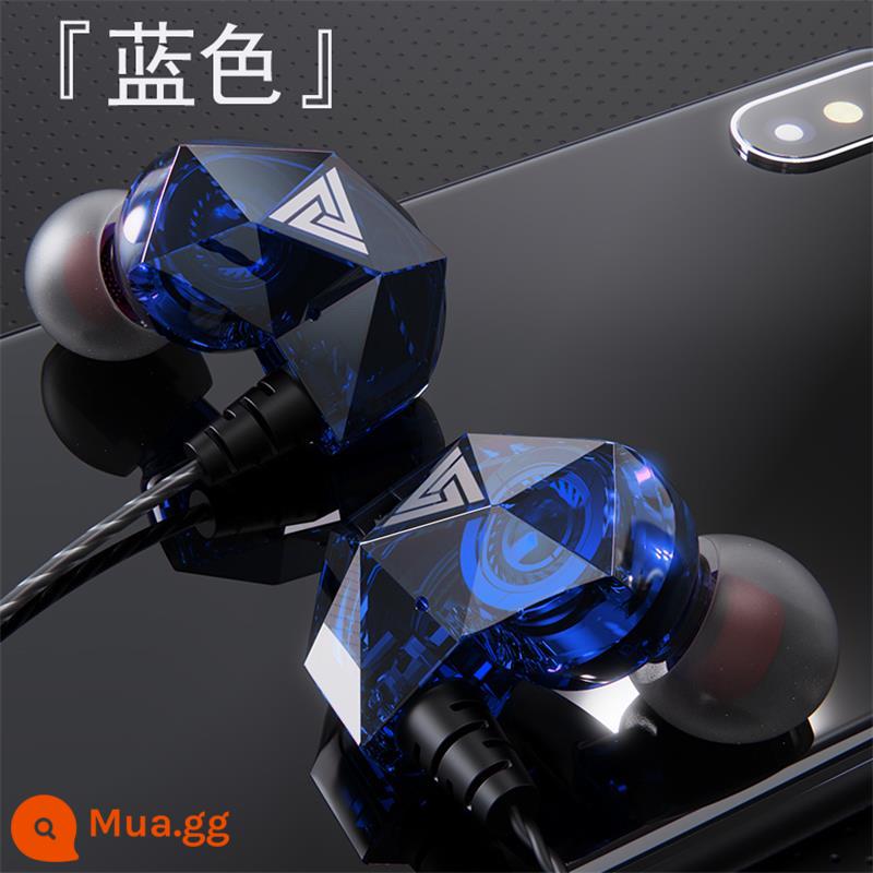 Tai nghe có dây chất lượng âm thanh cao thích hợp cho vivo Huawei oppo in-ear nguyên bản chính hãng Apple 6 kê tai nghe karaoke thể thao 6s lỗ tròn Android mobile game máy tính bass nặng đeo lâu không đau - Lỗ tròn 3,5mm [màu xanh] âm thanh tám lõi ★ Âm thanh vòm 9D