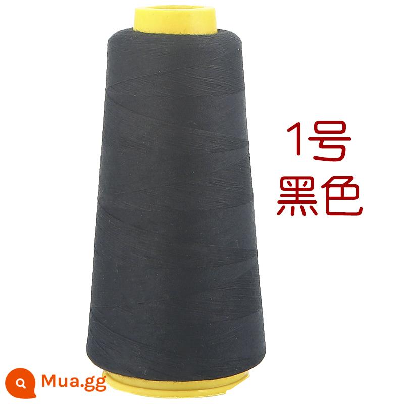 Hộ gia đình polyester fiber thread đường may thủ công đường chỉ may đường chỉ đen đường chỉ trắng bộ kim chỉ cuộn nhỏ đường chỉ may 402 đường chỉ may tay màu đỏ - Đen (2000 mét/cuộn)