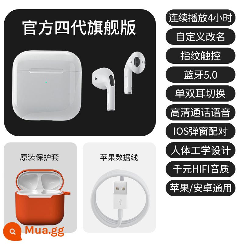 Thích hợp cho tai nghe Apple Bluetooth true wireless iphone13 chính hãng giảm tiếng ồn thế hệ thứ tư 2022 mới thời lượng pin siêu dài - Phiên bản cuối cùng [Vỏ màu đỏ miễn phí★Cảm ứng thông minh+Cuộc gọi hai tai+Chất lượng âm thanh vòm]