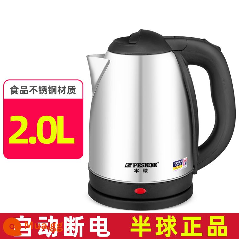 Bán Cầu Điện Hộ Gia Đình 2.5L Dung Tích Lớn Ấm Siêu Tốc Hoàn Toàn Tự Động Bảo Quản Nhiệt Nhanh Ấm Đun Nước Làm Nóng Tắt Nguồn Điều Khiển Nhiệt Độ - Model thép không gỉ một lớp 2 lít [không cách nhiệt]