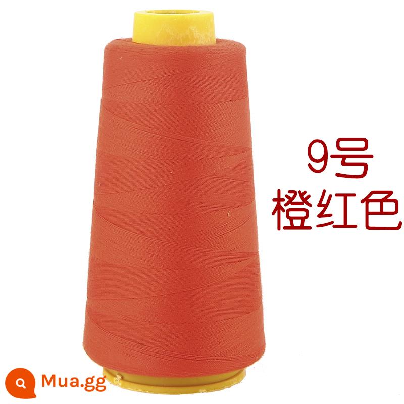 Hộ gia đình polyester fiber thread đường may thủ công đường chỉ may đường chỉ đen đường chỉ trắng bộ kim chỉ cuộn nhỏ đường chỉ may 402 đường chỉ may tay màu đỏ - Màu đỏ cam (2000 mét/cuộn)