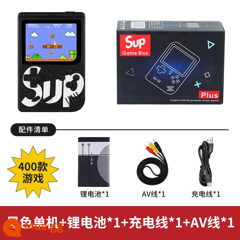 Máy chơi game cầm tay sup mới cầm tay hoài cổ retro cổ điển dành cho trẻ em Máy chơi game Tetris mini cầm tay psp đôi cùng phong cách Mario 2023 kết nối với TV hệ thống màn hình lớn - Phiên bản chơi đơn màu đen [400 trò chơi]