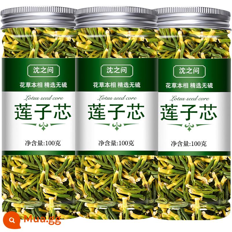 Cửa hàng trà Lianzixin cao cấp 100g nước bong bóng lõi hạt sen hàng khô Lianzixin trà để lửa trà tim sen tươi - Chọn ba chai