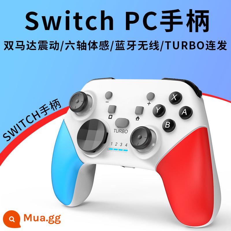 Thích hợp cho bộ điều khiển Nintendo Switch Bộ điều khiển trò chơi bluetooth không dây chuyên nghiệp ns dây sạc rung somatosensory bùng nổ máy tính pc chuyến đi đôi oled nội địa săn quái vật phiên bản tiếng Nhật NS máy bay phản lực gốc 3 - Cảm biến cơ thể sáu trục màu trắng, đỏ và xanh [rung động cơ kép]