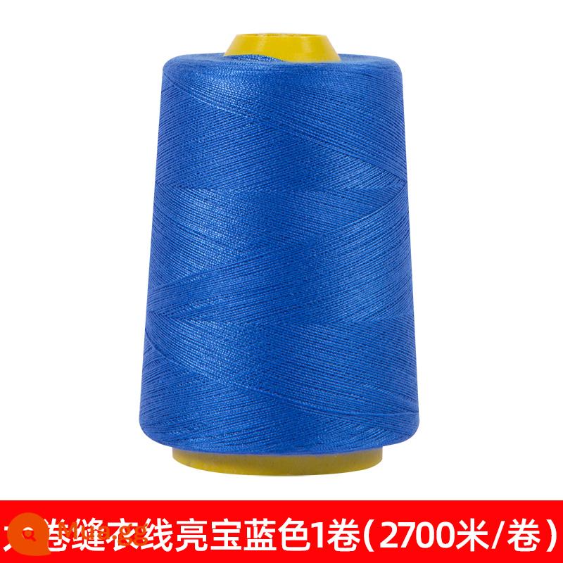 Hộ gia đình polyester fiber thread đường may thủ công đường chỉ may đường chỉ đen đường chỉ trắng bộ kim chỉ cuộn nhỏ đường chỉ may 402 đường chỉ may tay màu đỏ - 1 cuộn chỉ khâu lớn màu xanh tươi sáng (2700 mét/cuộn) - mua 2 cuộn tặng bộ dụng cụ may