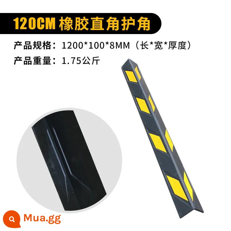 Miếng dán phản quang bằng bọt PVC để bảo vệ bãi đậu xe của nhà để xe mà không cần đục trụ bọc Dải chống va chạm EVA gói mềm bảo vệ góc - Loại đệm cao su góc vuông 1200*100*8