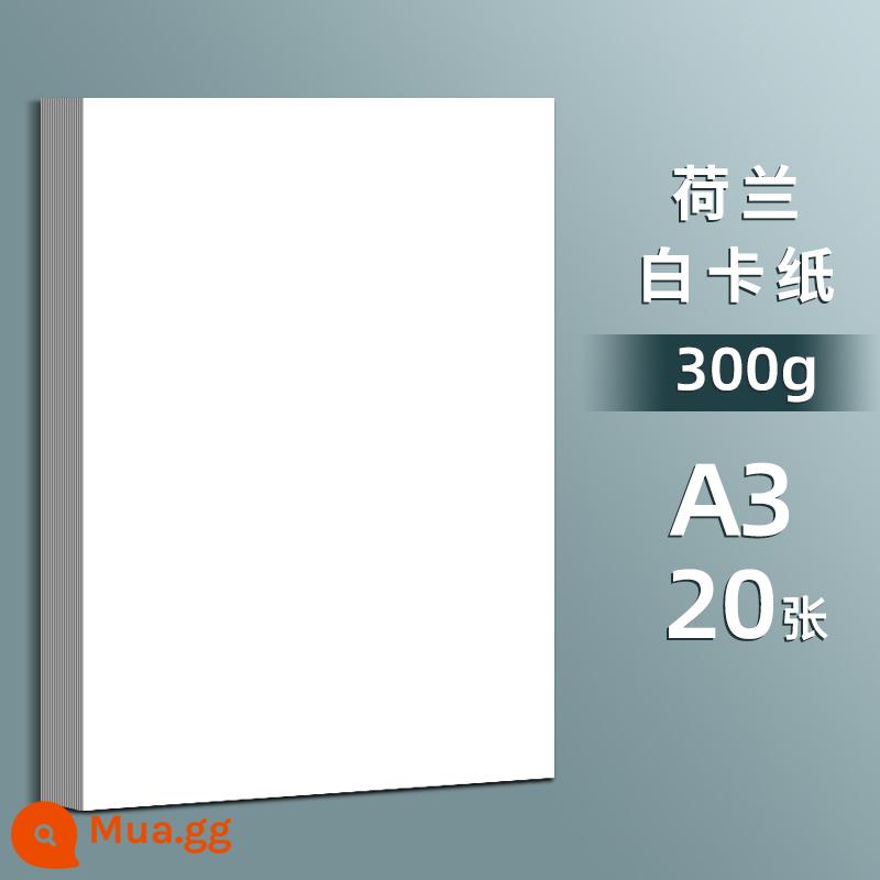 Các tông màu thủ công các tông cứng a4 bìa cứng trắng 400g dày 8k thiệp chúc mừng a3 Hà Lan tự làm nghệ thuật vẽ tranh đặc biệt 4-mở giấy trắng vẽ tay báo viết tay 350g giấy vẽ in 4k trống - Thẻ trắng A3 20 miếng 300g