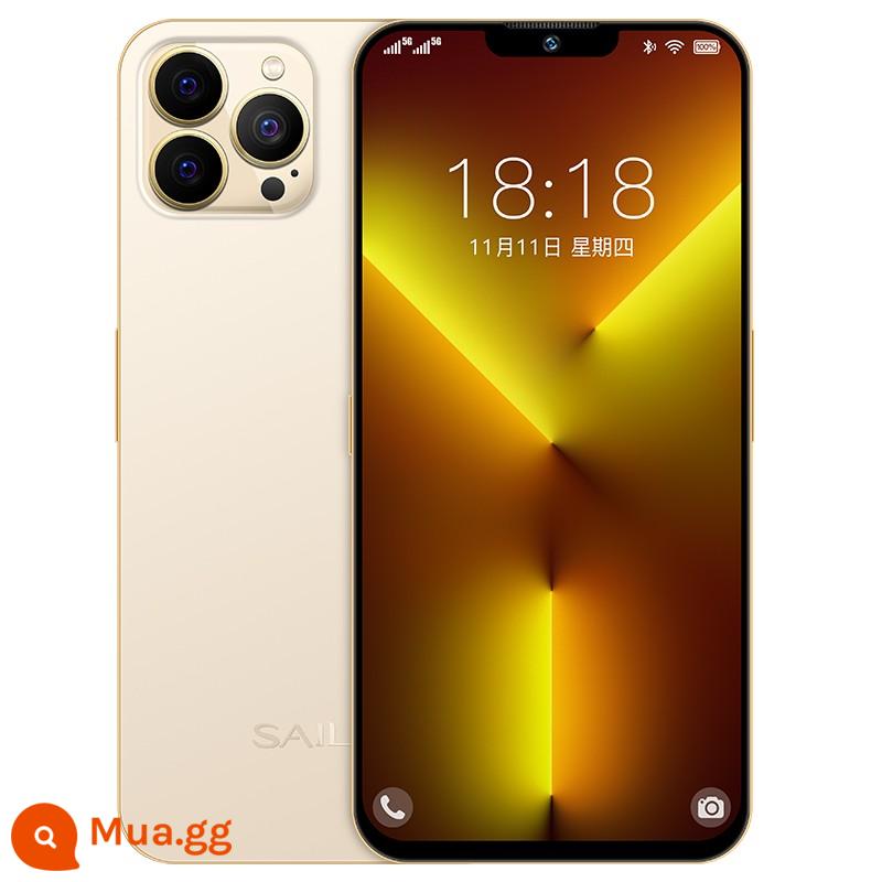 Điện thoại thông minh 13Pro mới 2023 Bộ nhớ lớn 256G Điện thoại di động 5G 100.000 nhân dân tệ 4G đầy đủ Netcom giá sinh viên điện thoại dự phòng phù hợp với Huawei vinh quang oppo gạo đỏ vivo Xiaomi Dòng Apple - bangs màn hình vàng địa phương