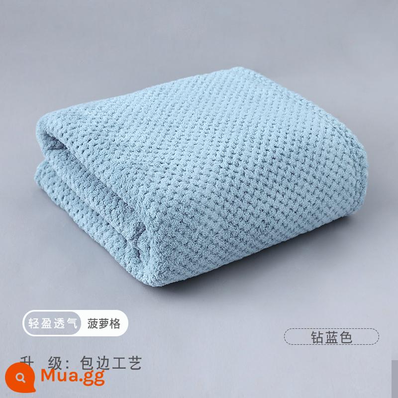 Khăn tắm nam nữ mới 2022 hơn cotton nguyên chất hút nước nhanh khô khăn tắm cặp đôi khăn người lớn - Lưới Dứa_[Xanh Kim Cương] Khăn Tắm + Khăn