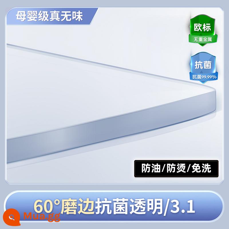 Nguyên Chất Trong Suốt Bàn Thảm Kính Mềm Khăn Trải Bàn Nhựa PVC Dầu Chống Thấm Nước Rửa Chống Bỏng Bàn Thảm Bàn Thảm tấm Pha Lê - Thực sự không vị-trong suốt 3.1★★★★★