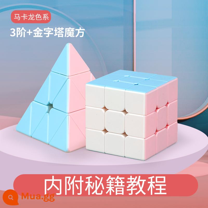 Thánh Tay Macaron Khối Rubik Thứ 23453 Thi Đấu Từ Tính Đặc Biệt Đồ Chơi Giáo Dục Trẻ Em Kim Tự Tháp Giải Nén - Màu Macaron cấp 3 + Giá đặc biệt hình kim tự tháp và cheat miễn phí