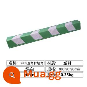 Miếng dán phản quang bằng bọt PVC để bảo vệ bãi đậu xe của nhà để xe mà không cần đục trụ bọc Dải chống va chạm EVA gói mềm bảo vệ góc - Góc vuông PVC80cm xanh trắng