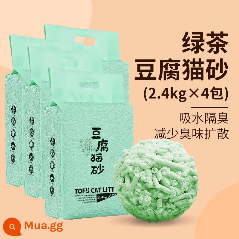 Taomu ban đầu mèo đậu phụ cát 2.5 kg mèo cát khử mùi kết tụ miễn phí vận chuyển kg 10 nguồn cung cấp mèo khử mùi - Đậu hũ trà xanh cho mèo*4 túi [khoảng 20 pounds]