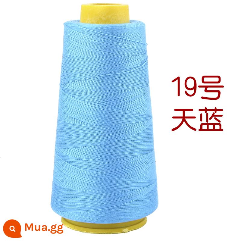 Hộ gia đình polyester fiber thread đường may thủ công đường chỉ may đường chỉ đen đường chỉ trắng bộ kim chỉ cuộn nhỏ đường chỉ may 402 đường chỉ may tay màu đỏ - Xanh da trời (2000 mét/cuộn)