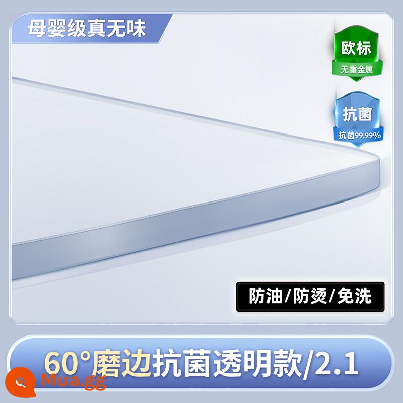 Nguyên Chất Trong Suốt Bàn Thảm Kính Mềm Khăn Trải Bàn Nhựa PVC Dầu Chống Thấm Nước Rửa Chống Bỏng Bàn Thảm Bàn Thảm tấm Pha Lê - Thực sự không vị-trong suốt 2.1★★★★