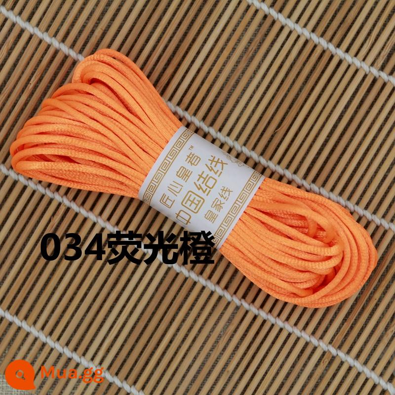 Trung quốc thắt nút dây số 5 số 7 dây đỏ đan tay dây handmade DIY King Kong thắt nút tay dây mặt dây chuyền dây ngọc bích - Màu cam huỳnh quang/đường kính khoảng 2,5mm/dài khoảng 20 mét (mua 2 tặng 1)