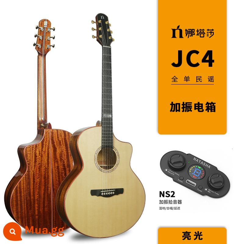 Natasha Natasha Dandelion JC4D4 Handmade Solid Wood Folk Board Plus Hộp điện 41 guitar gỗ inch - Đèn sáng JC4 Hộp điện rung NS2 41 inch