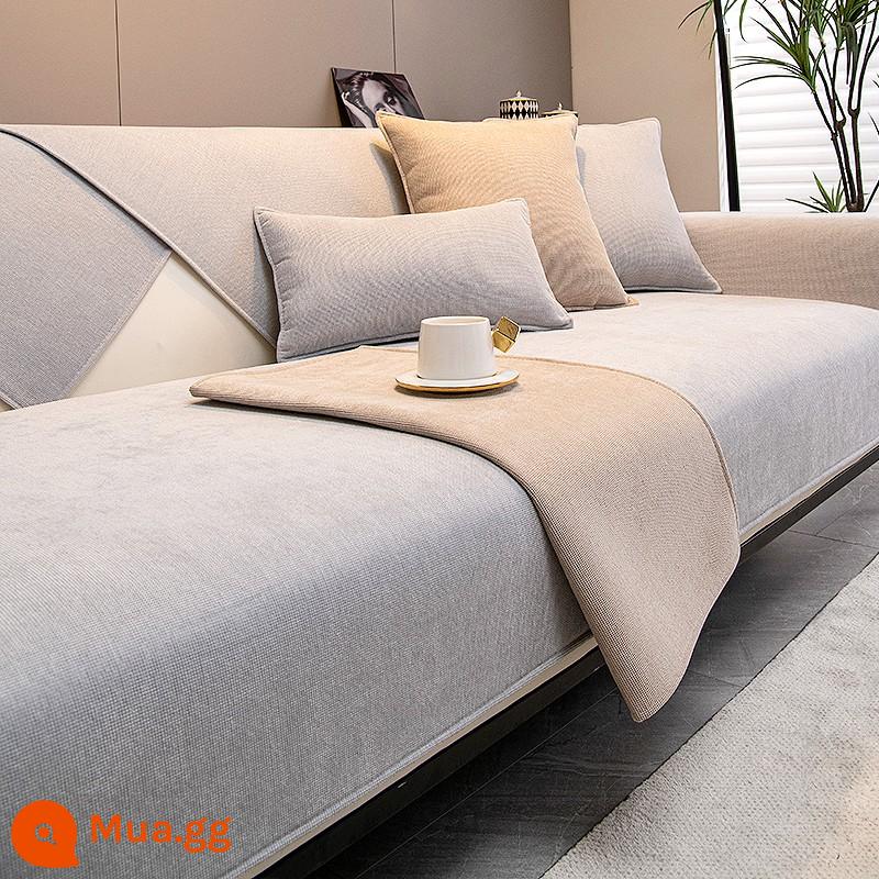 Bộ đệm sofa Shenier Bốn mùa Quần áo phổ quát Skids SOFA SOFA SOFA SOFA BẢO HÀNG NAPKIN TẤT CẢ - Mo Yu-Moon Gray[DD]