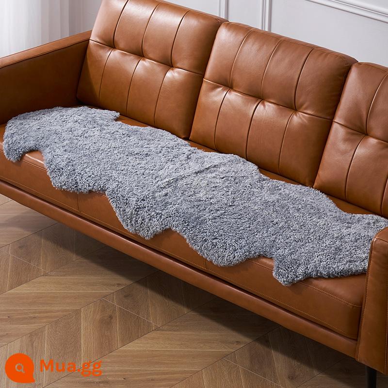 Nước len nhập khẩu của Úc, miếng da cừu, đệm sofa đệm đệm lăn ngắn cửa sổ blante chăn chăn - Hoa màu xám/hình dáng tự nhiên