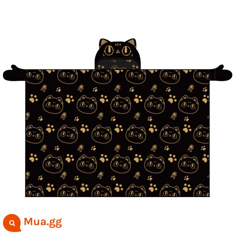 Bảo tàng Anh Gaia Anderson Cat Head nhỏ Buckle Buckle Cape Cape Chăn cho sinh nhật Quà tặng Giáng sinh - Áo choàng giấu nút nhỏ đầu mèo