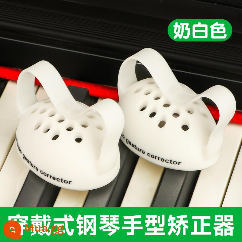 Đàn Piano Tay Sửa Tay Luyện Ngón Tay Bóng Trẻ Em Chống Sụp Đổ Cổ Tay Thực Hành Hiện Vật Phụ Trợ Cầm Bóng Gấp Ngón Tay - màu trắng sữa