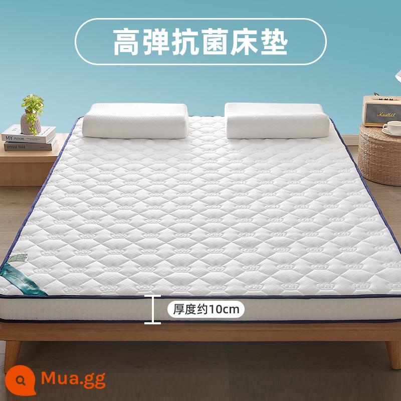 Nệm cao su đệm nhà dày ký túc xá sinh viên đơn chiếu tatami thảm xốp cho thuê chăn đặc biệt - Vương miện trắng kháng khuẩn 10cm