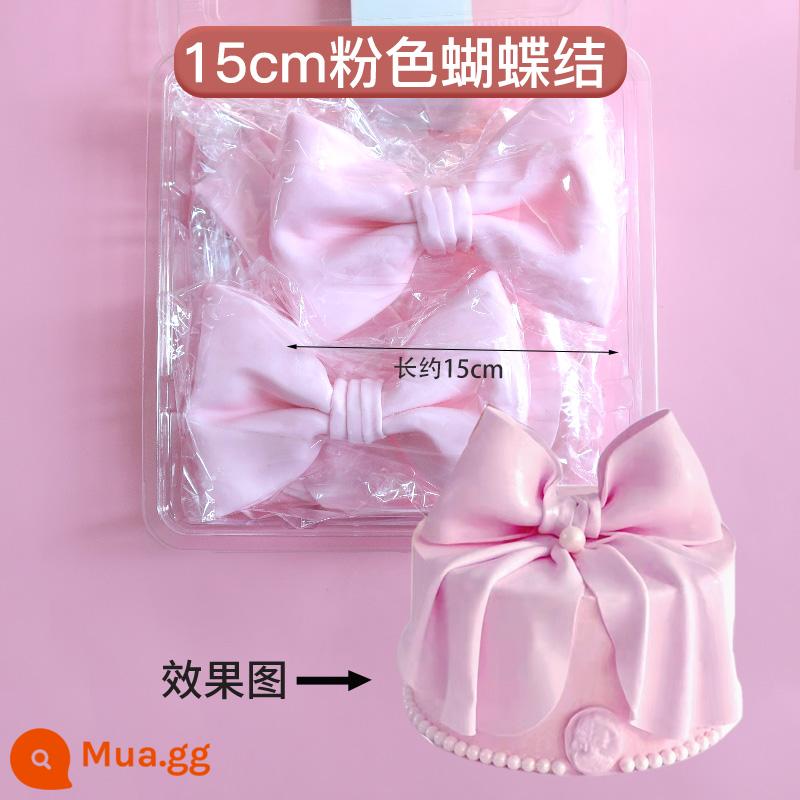 Fondant Nơ Thành Trung Quốc Đính Hôn Bánh Cưới Trang Trí Hạnh Phúc Nhân Đôi Socola Hạnh Phúc Bàn Tráng Miệng Phụ Kiện - Mẫu váy hồng 15cm xám đậm 4 bộ