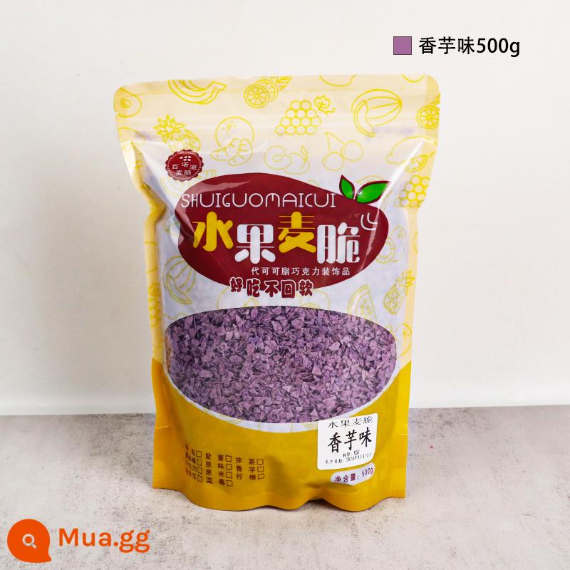 Bánh quy Oreo nghiền sô cô la nghiền trang trí bánh bánh quy matcha nướng kem sữa nóng kho báu thành phần thương mại - Khoai tây chiên giòn hương vị khoai môn màu xám nhạt 500g