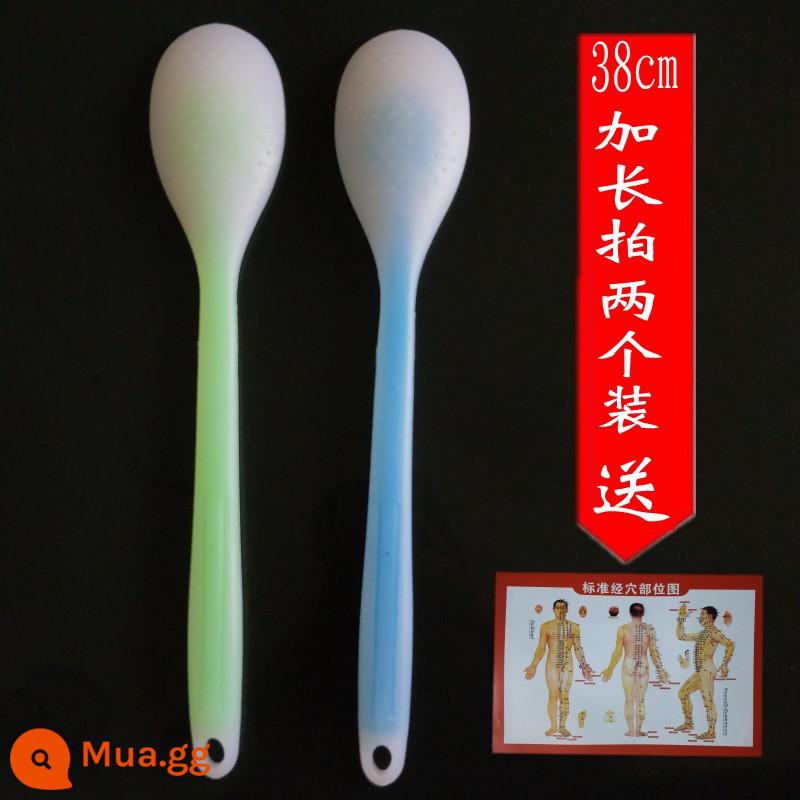 Ván silicone kinh tuyến, gậy massage, ván sha, búa, gậy tát lưng, sức khỏe lưng, ván cát, lòng bàn tay - Phiên bản dài khoảng 38cm có một gói gồm hai chiếc