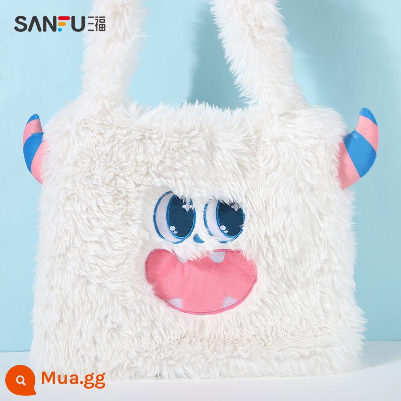 Sanfu Túi Búp Bê Xấu Xí Little Monster Vai Dễ Thương Vui Vẻ Túi Xách Vui Xấu Xí Sang Trọng Túi 824285 - quái vật trắng