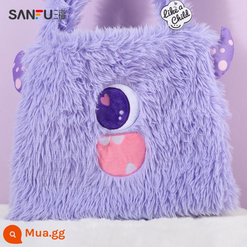 Sanfu Túi Búp Bê Xấu Xí Little Monster Vai Dễ Thương Vui Vẻ Túi Xách Vui Xấu Xí Sang Trọng Túi 824285 - quái vật màu tím