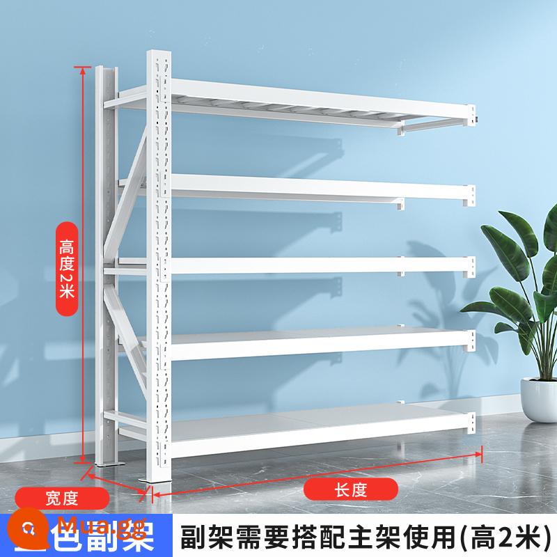 Kho chứa hàng kệ kho kệ nhiều tầng siêu thị express home kệ kho hàng cũ thanh lý khung sắt - Khung phụ màu trắng năm lớp