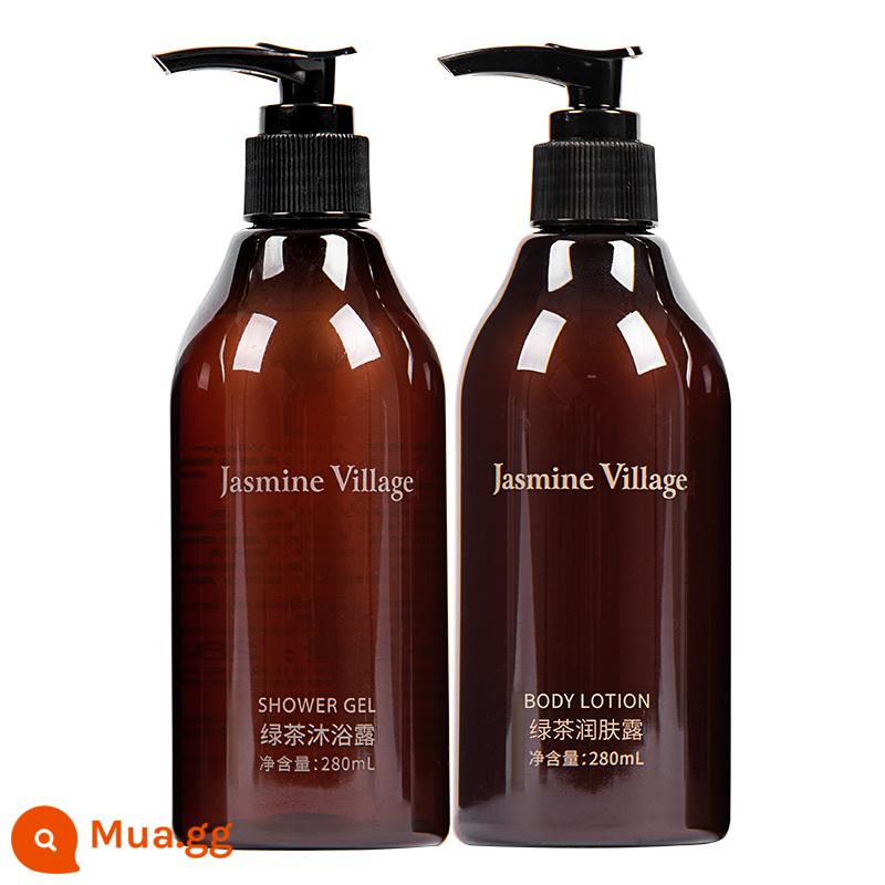 JasmineVillage Jasmine Town Dầu Gội Đầu Sữa Tắm Dầu Gội Chăm Sóc Tóc Refill Kiểm Soát Dầu Không Silicone - [Gói Giảm Giá] Sữa Tắm + Sữa Dưỡng Thể