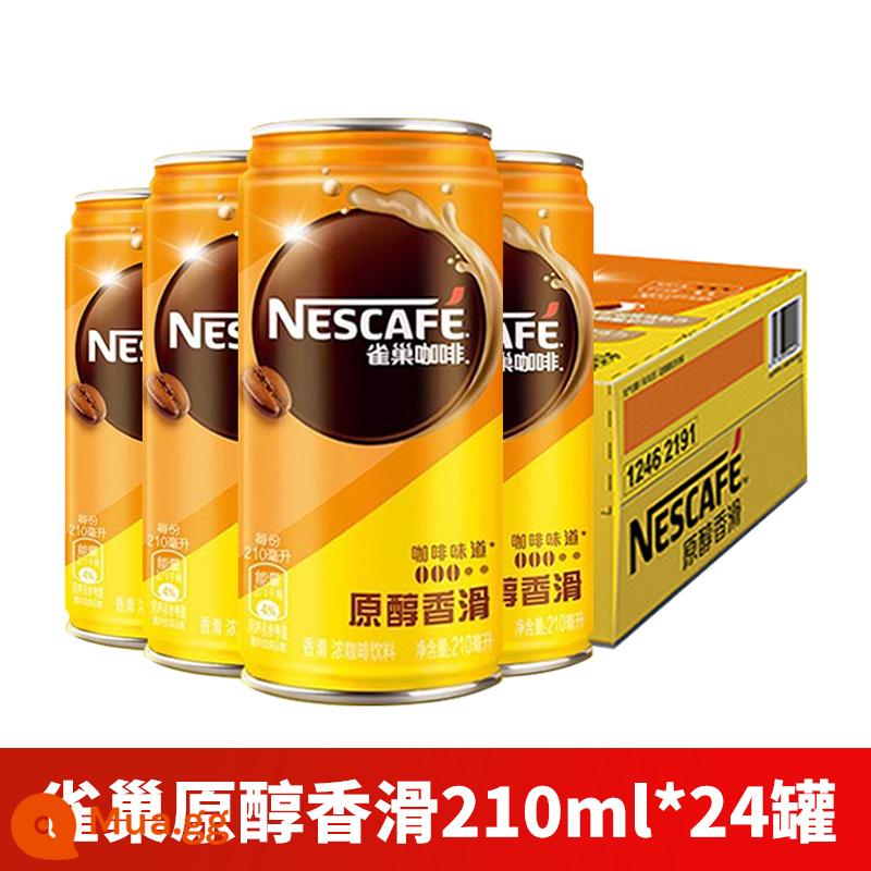 Cà phê pha sẵn Nestle 210ml*24 lon thơm mịn/cực đậm/thơm sảng khoái chống buồn ngủ cho học sinh thức khuya, thức khuya - Nguyên bản êm dịu và mịn màng 210ml*24 lon nguyên hộp