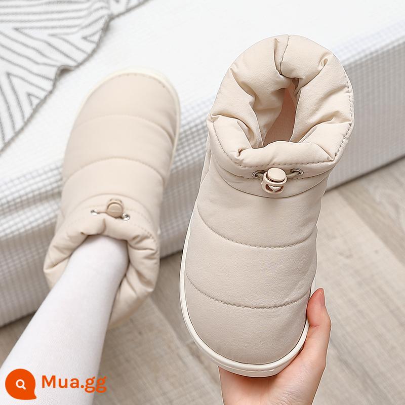 Túi đựng cotton plel túi phụ nữ giày cao gót mùa thu và mùa đông chống lại giày bông mới ấm áp mùa đông nữ mang - trắng[bó]