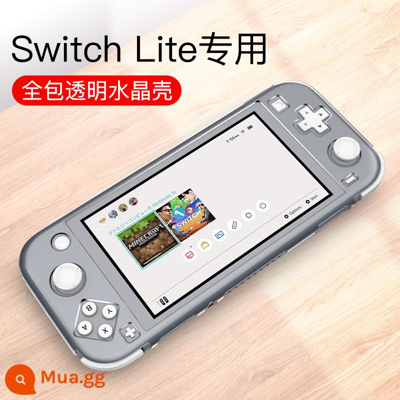 Bijibite Vỏ bảo vệ Nintendo Switch Lite Vỏ silicon Vỏ pha lê ns Vỏ trong suốt bao gồm tất cả phụ kiện bảng điều khiển trò chơi nsl Vỏ tay cầm Vỏ mềm Vỏ mềm tích hợp Vỏ cứng silicon Túi đựng hai mảnh - Switch Lite [vỏ cứng pha lê trọn gói ★ trong suốt] đi kèm nắp đậy + màng cường lực