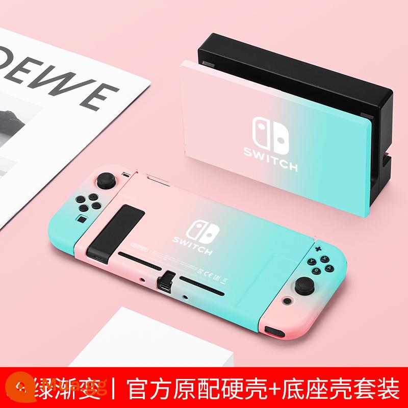 Chính hãng chính hãng Nintendo Switch vỏ bảo vệ tay cầm switcholed nắp plug-in cơ sở vỏ cứng máy trò chơi ns màn hình oled trong suốt vỏ silicon mềm vỏ silicon miếng dán túi lưu trữ phụ kiện mềm - Màu gradient màu hồng và xanh lá cây √chuyển đổi vỏ thân thiện với da nguyên bản + vỏ đế ☆ màng + nắp miễn phí